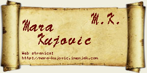 Mara Kujović vizit kartica